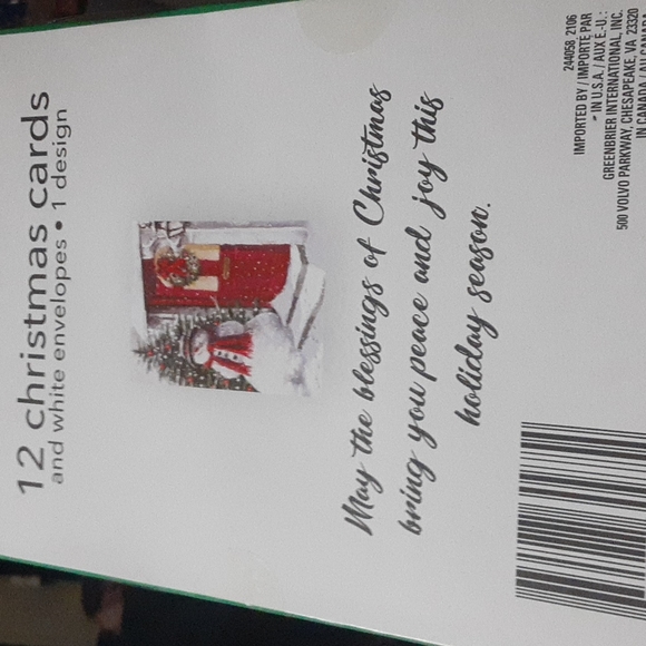 Box Of Unused 12 Christmas Cards Featuring A Snowman - Picture 2 of 2